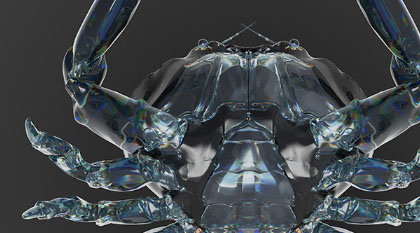 crystal crab figurine